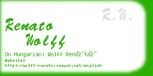 renato wolff business card